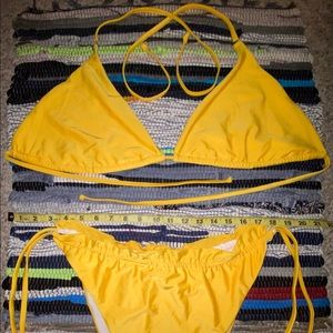 Plus Triangle Tie Side Bikini Swimsuit